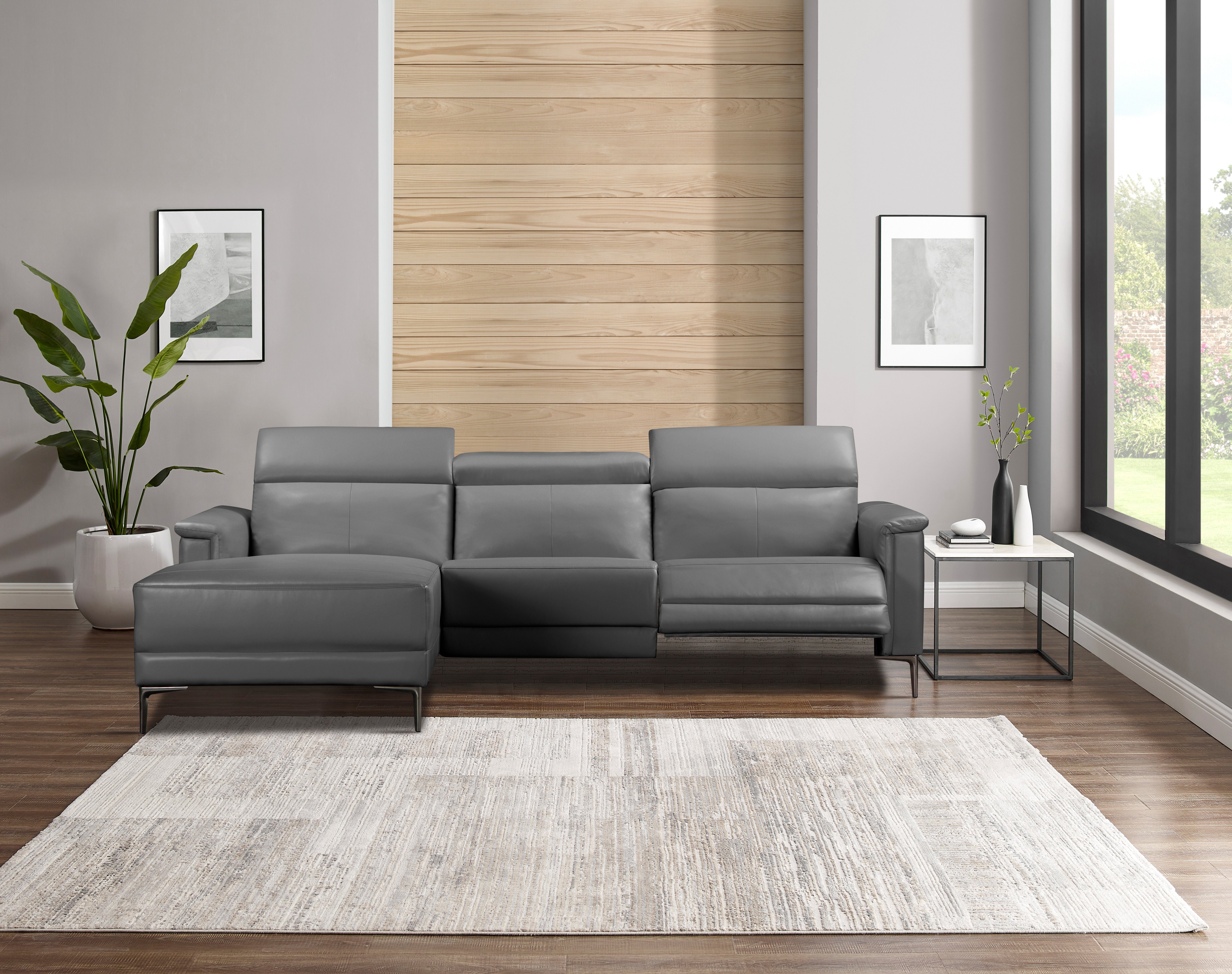 OTTO home Ecksofa LUND, L-Form, 261cm, man. o. elektr. Relaxfunktion (mit USB-A), und Kopfteilverstellung