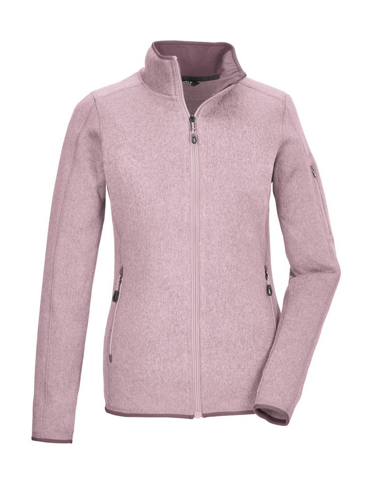 Killtec Fleecejacke KOW 111 WMN KNT FLC JCKT Strickfleecejacke, Melange-Optik, Stretch, verschließbare Taschen