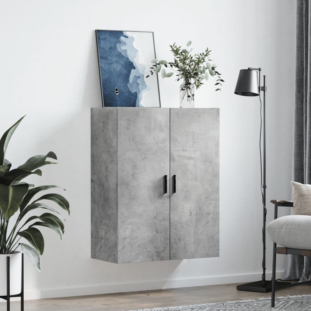vidaXL Hängeschrank Wandschrank Betongrau 69,5x34x90 cm günstig online kaufen