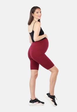 Be Mammy Umstandsleggings Damen Kurze Umstandsleggings aus Bio-Baumwolle BE20-285 (1-tlg) elastischer Bund