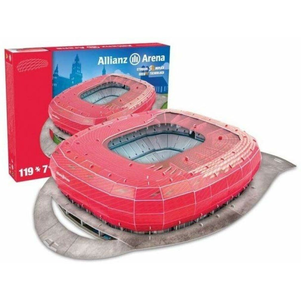 Giochi Preziosi Puzzle 3D Stadion-Puzzle 119 Teile - Allianz Arena München, Puzzleteile