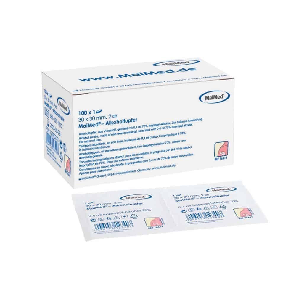MediTrade Wundpflaster MaiMed Alkoholtupfer zur Hautreinigung - 100 Stück