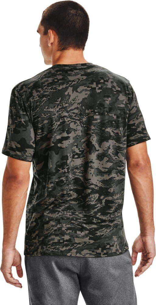 UA Under 310 T-Shirt Allover-Logo Armour® Baroque Kurzarm-Oberteil mit Green