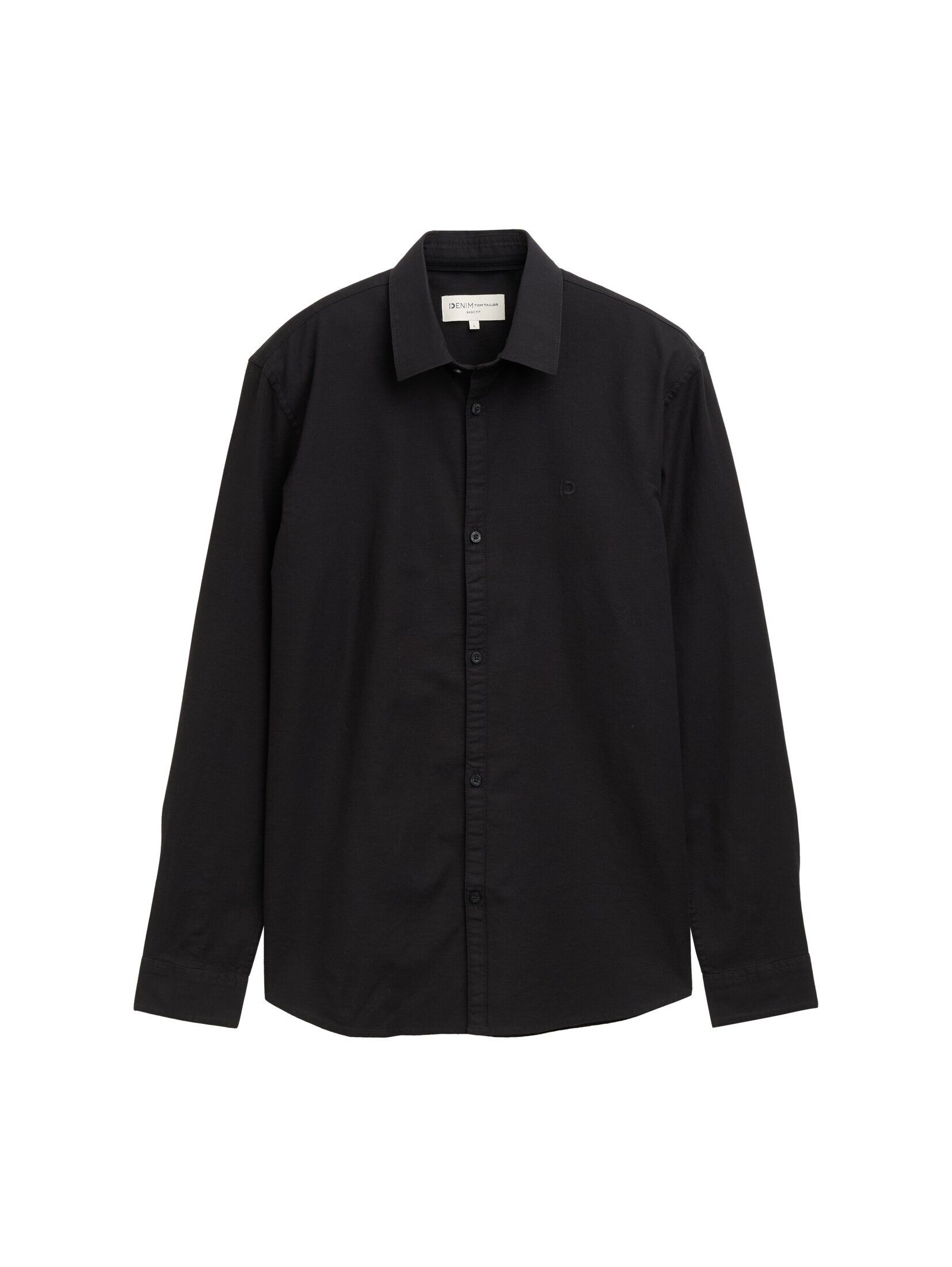 TOM TAILOR Denim Langarmhemd Blusen & Shirts Regular Fit Hemd mit Logo-Stic günstig online kaufen