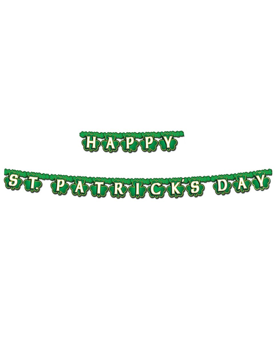 360 Degrees Kostüm St. Patrick's Day Girlande grün-weiss 210x10cm