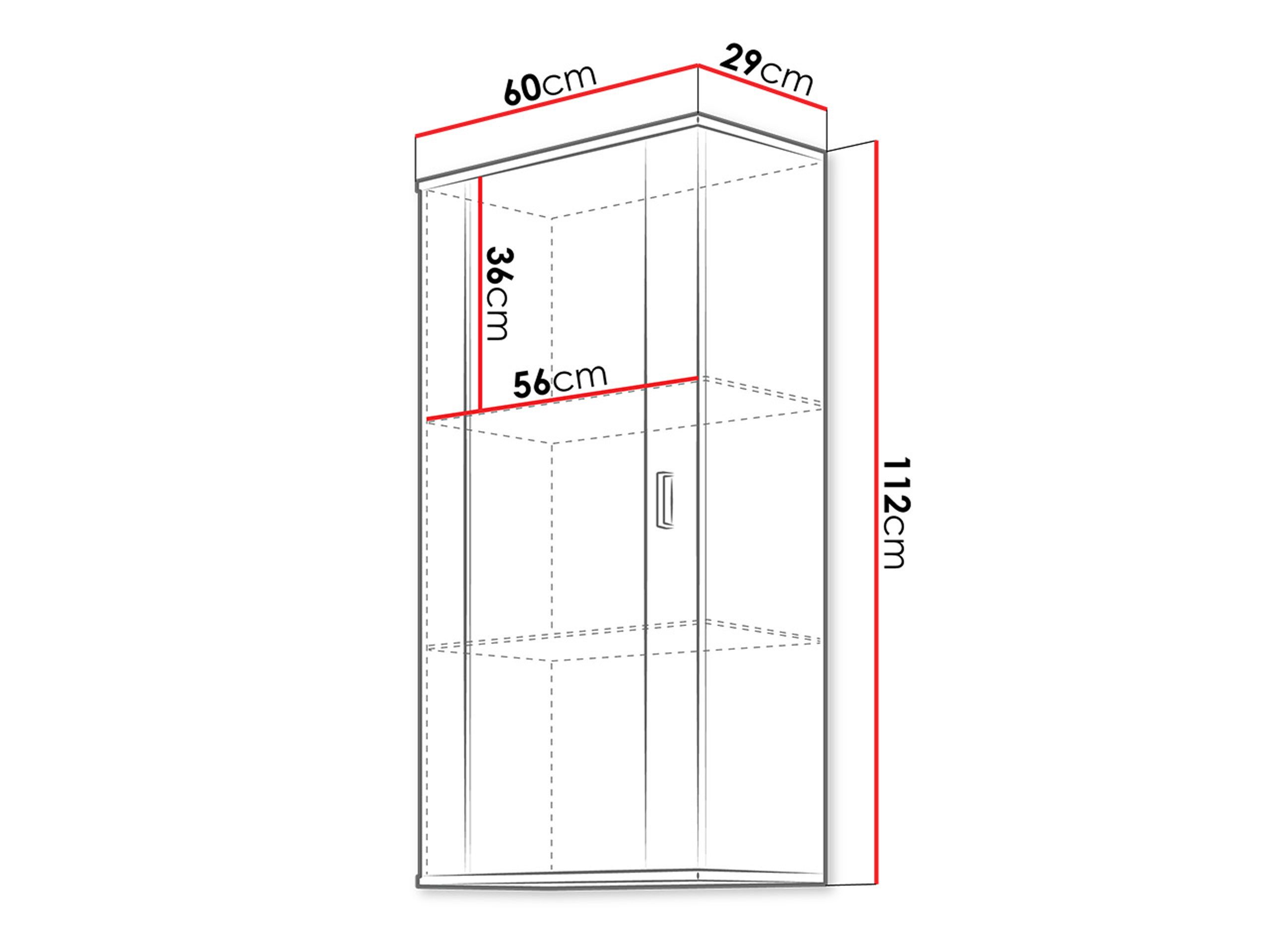 MIRJAN24 Vitrine Soho S02 (mit Drehtür) Beleuchtung als Option