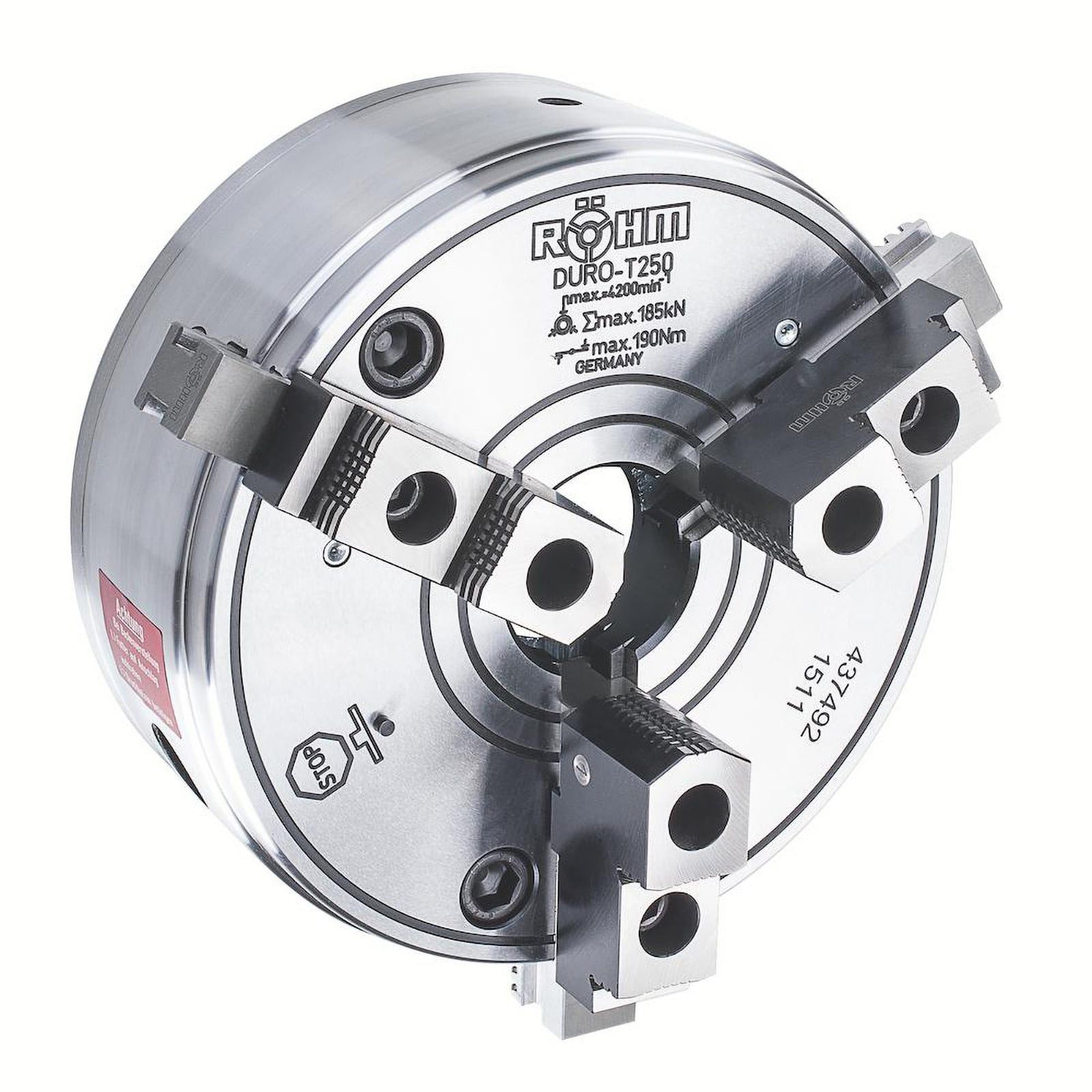 Röhm Keilstangenfutter Röhm DURO-T 200, KK 5, ISO 702-3, Stehbolzen und Bundmutter, Grund- un
