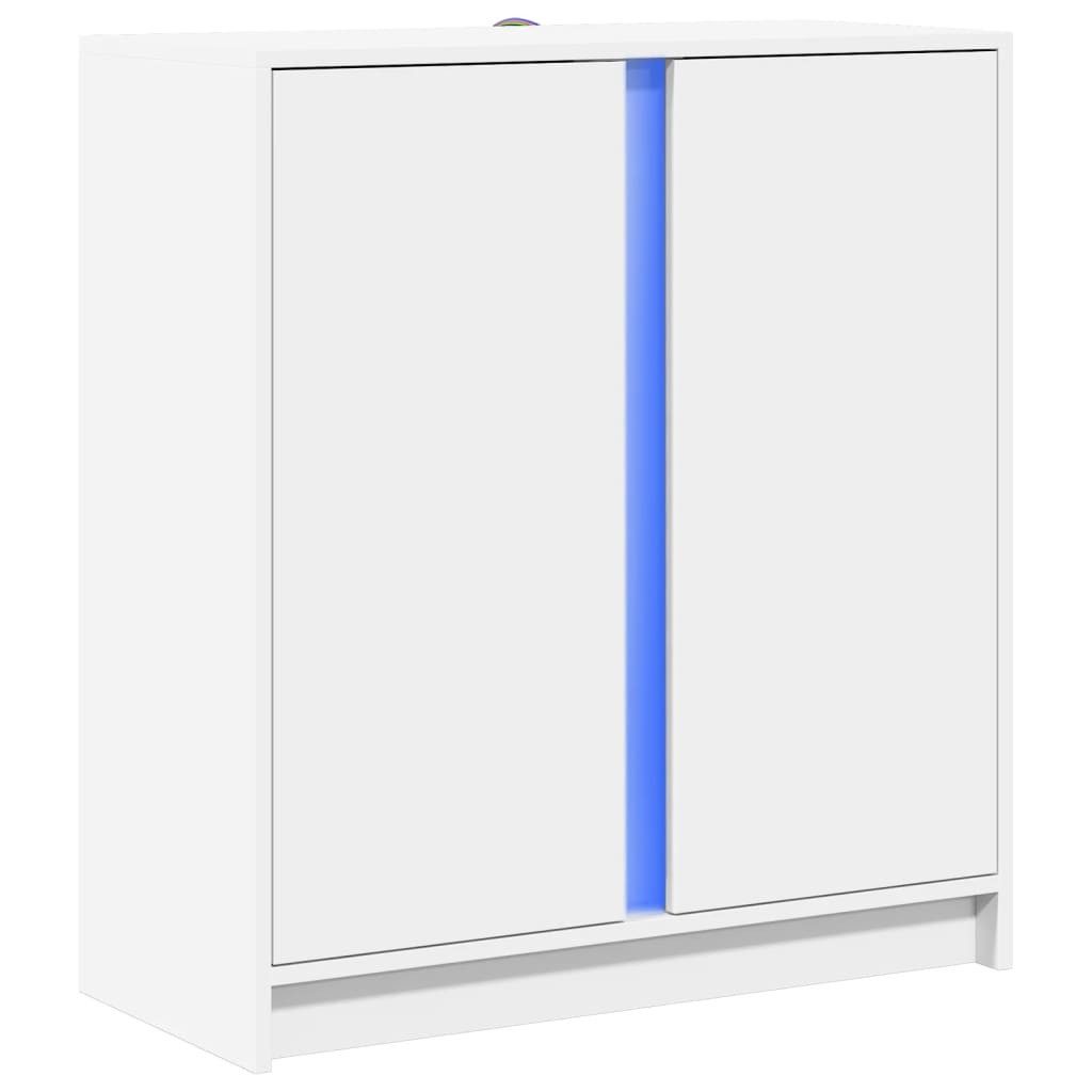 vidaXL Sideboard LED-Sideboard Weiß 77x34x85 cm Holzwerkstoff (1 St) günstig online kaufen