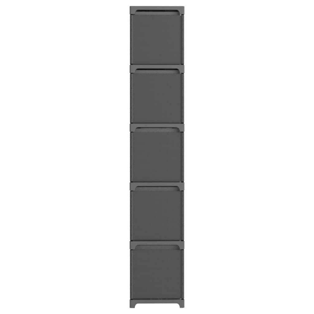 vidaXL Regalwürfel, Würfelregal mit 15 Boxen Grau 103x30x175,5 cm Stoff