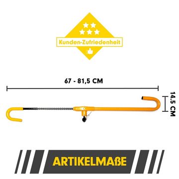 PRETEX Kindersicherung Security Steering Wheel Lock - Yellow Barrier (67-81.5 cm), Robuste Lenkradkralle aus Stahl - Gelbe Absperrstange (67-81,5 cm)