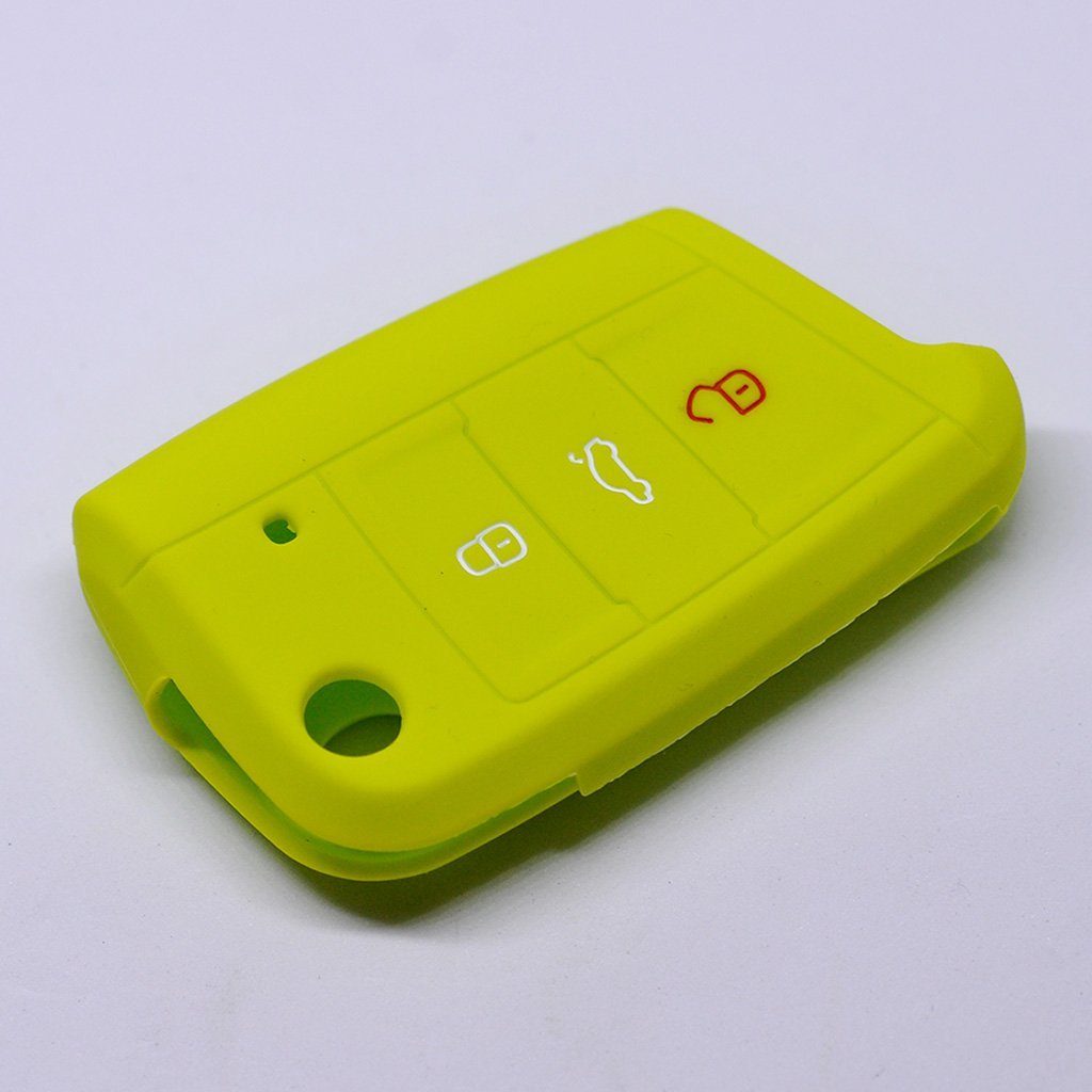 mt-key Schlüsseltasche Autoschlüssel Softcase Silikon Schutzhülle Apfelgrün günstig online kaufen