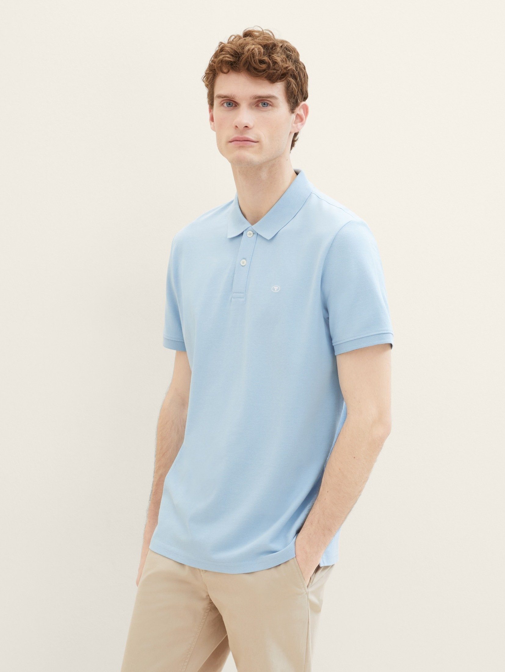 TOM TAILOR Poloshirt Poloshirts Piqué Poloshirt aus Baumwolle günstig online kaufen