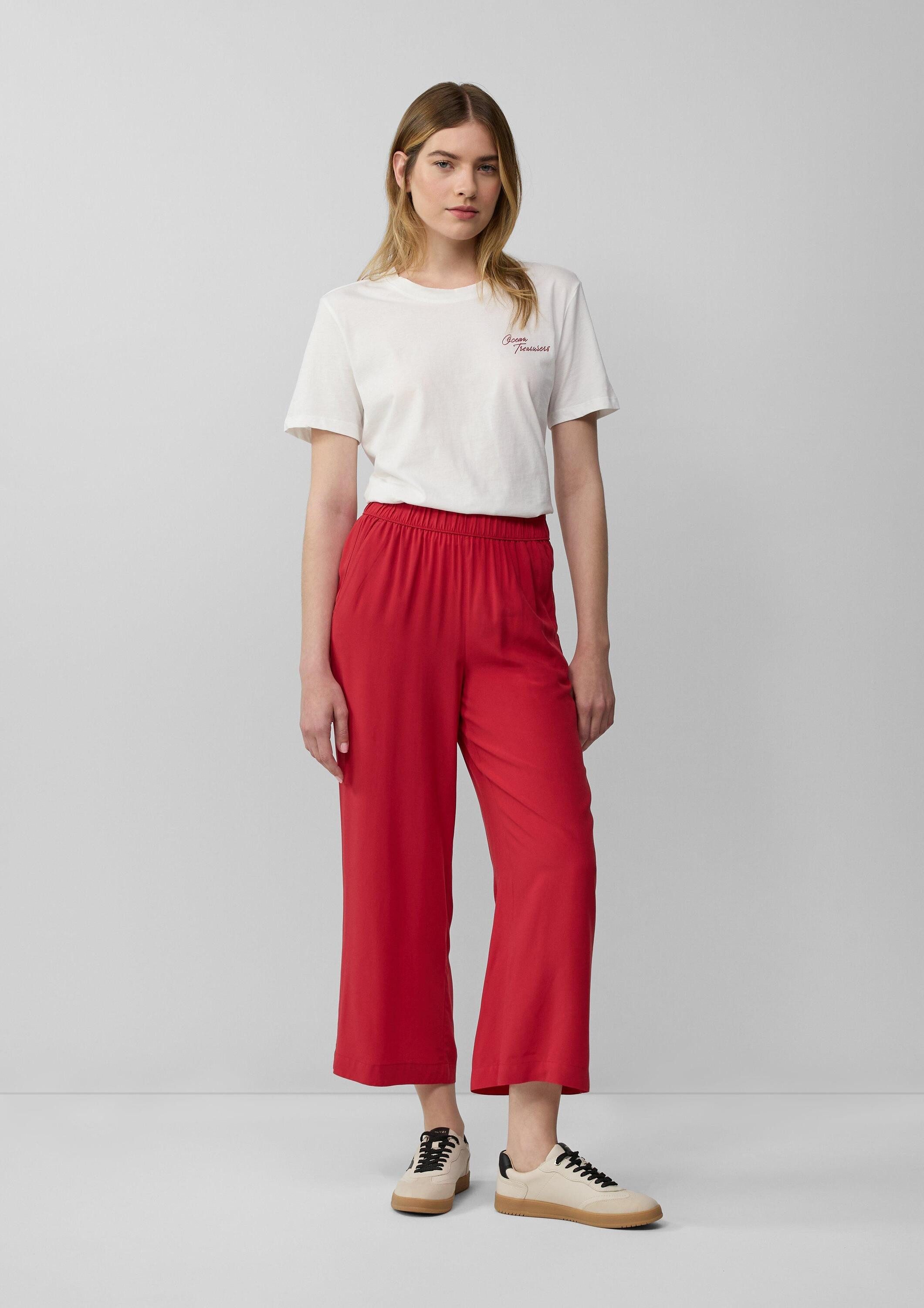 s.Oliver Culotte Hose Culotte aus Viskose mit Elastikbund