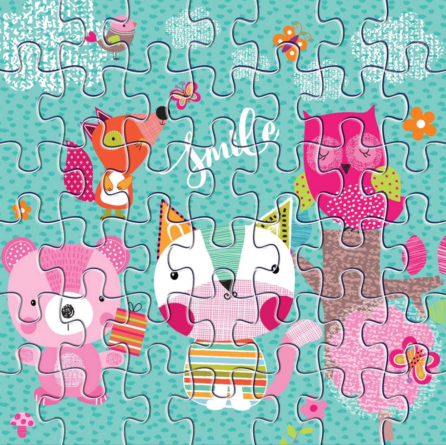 Diakakis Steckpuzzle Puzzle Katze 42-tlg. XXL Puzzleteile 42x42, Puzzleteile