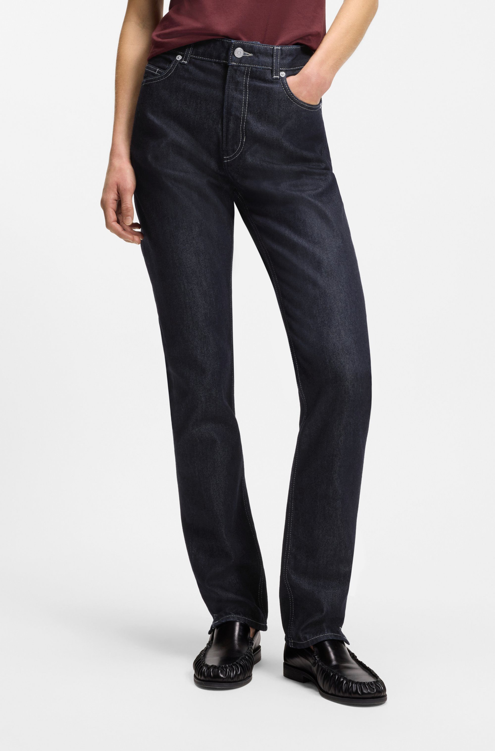 BOSS ORANGE High-waist-Jeans ADA SLIM HR 1.0 Premium Damenmode mit kleinen günstig online kaufen