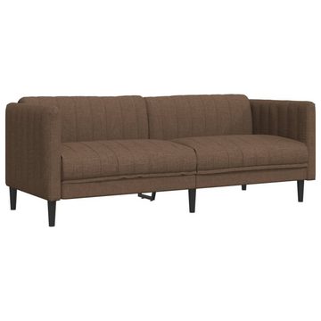 vidaXL Sofa Sofa 3-Sitzer Braun Stoff