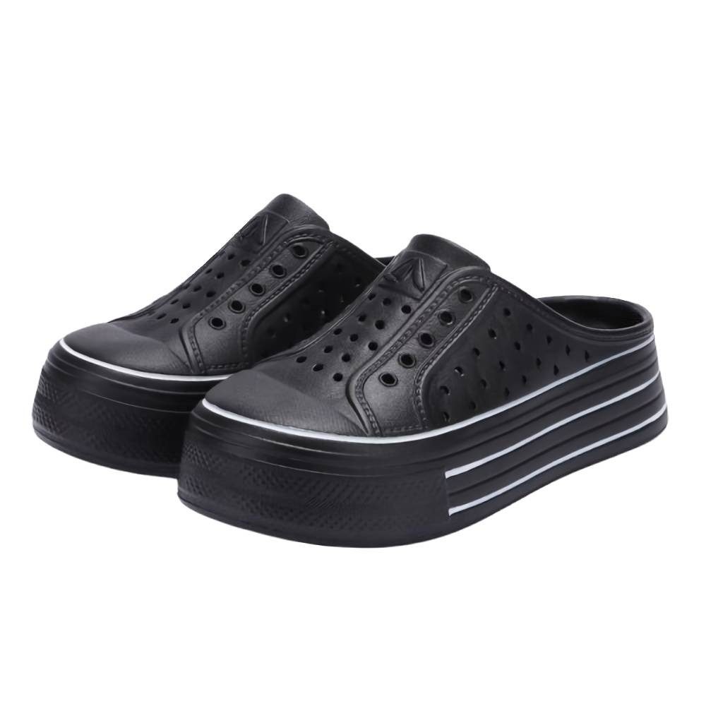 Blusmart 5CM Hausschuhe mit verdickter EVA-Sohle Hüttenschuhe Hüttenschuhe (Leicht, wasserdicht, 1-tlg., Rutschfest, Strandschuhe) Sommer, bequem, ausgehöhlt, lässige Hausschuhe