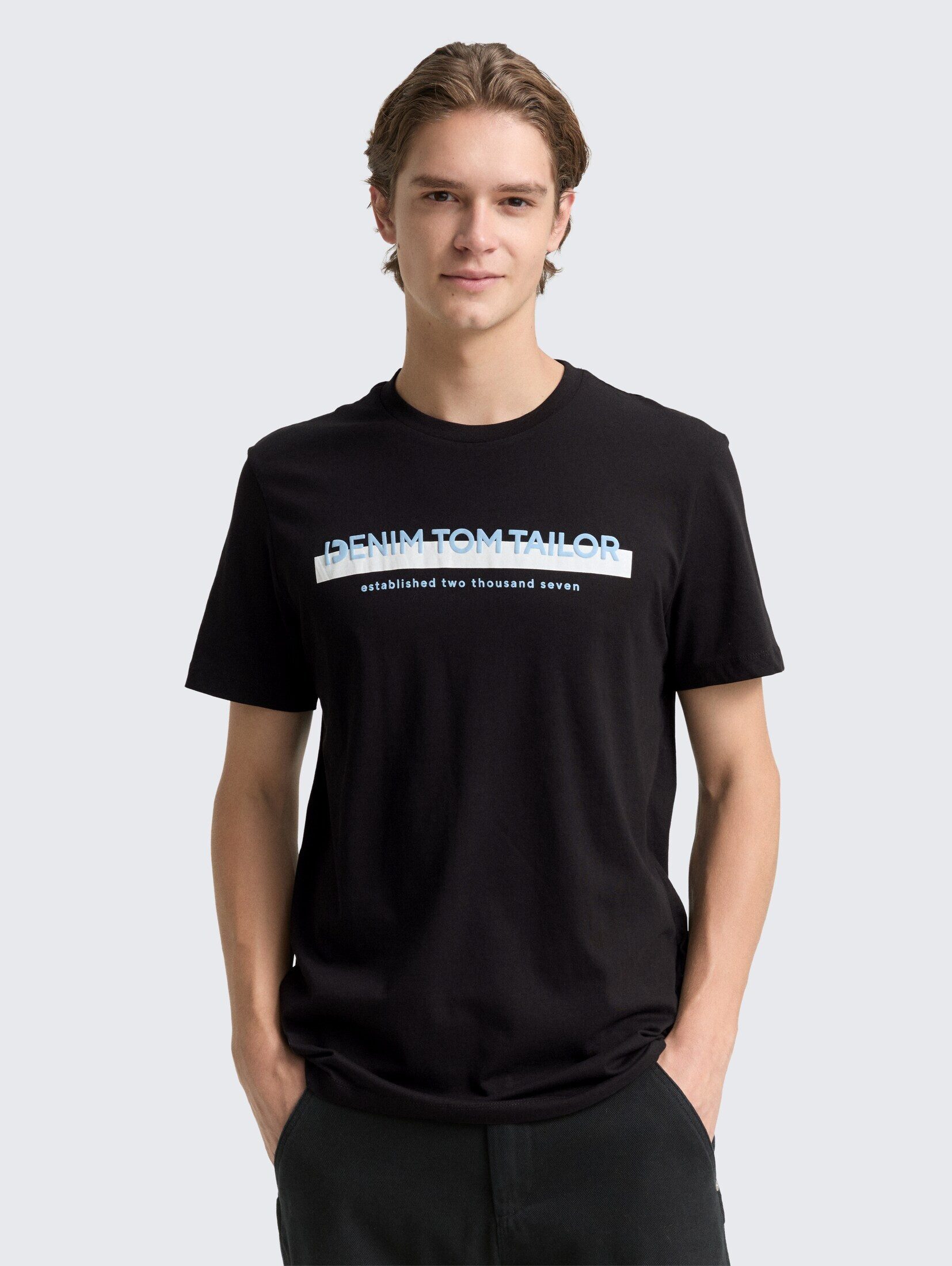 TOM TAILOR Denim T-Shirt T-Shirt T-Shirt mit Logo-Print günstig online kaufen