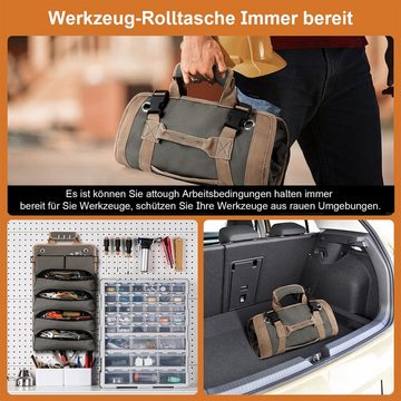 Welikera Organizer Auto-Aufbewahrungstasche, Werkzeugtasch, TragbareAufbewahrung, hängend, mit 6 Reißverschlusstaschen, 51x30cm