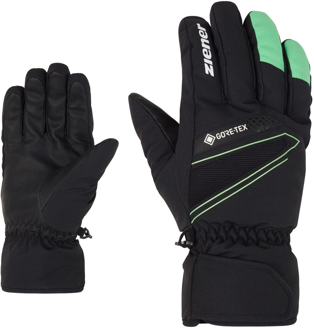 Skihandschuhe ZIENER GUNAR GTX Handschuh black/pale green