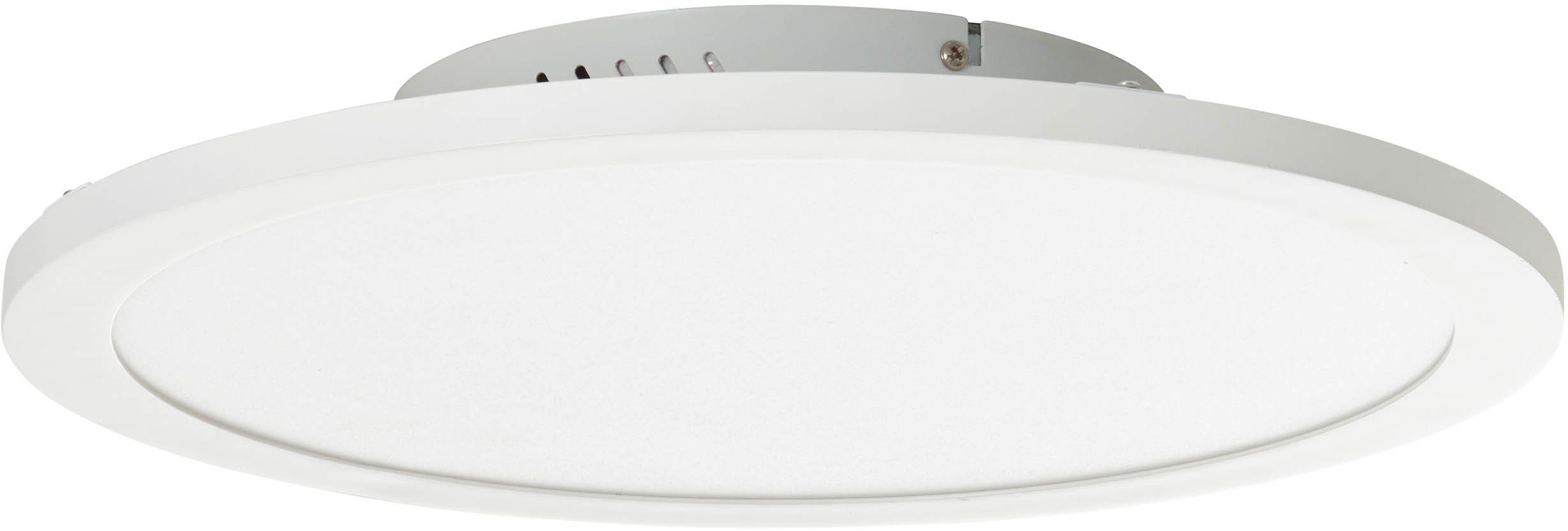 Brilliant LED Deckenleuchte Abie, LED fest integriert, Farbwechsler, Ø 40 cm, RGB, dimmbar, CCT, Fernbedienung, Metall/Kunststoff, weiß