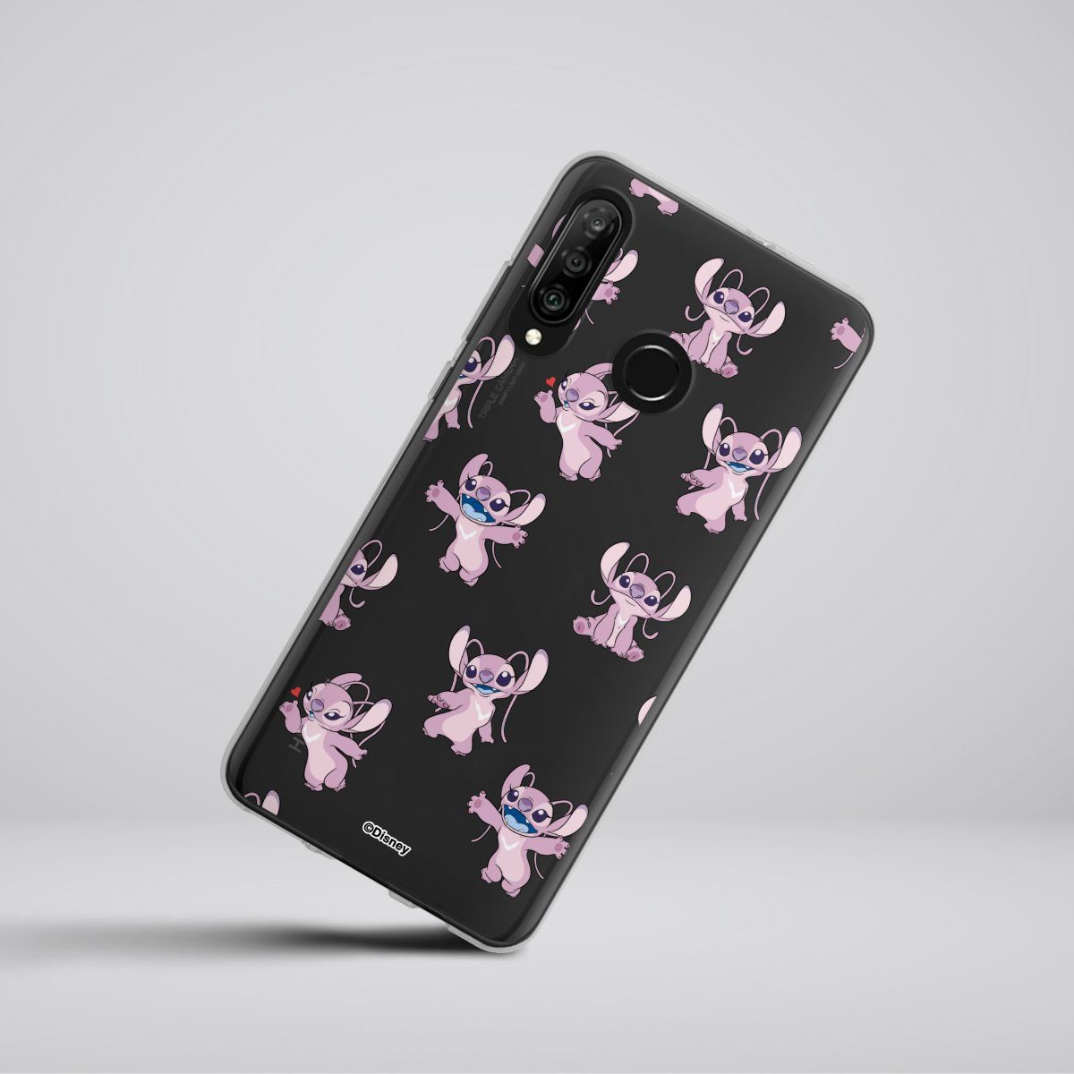 DeinDesign Handyhülle Lilo & Stitch Engel Disney Angel Faces Pattern Transparent, Huawei P30 Lite Premium Silikon Hülle Bumper Case Handy Schutzhülle