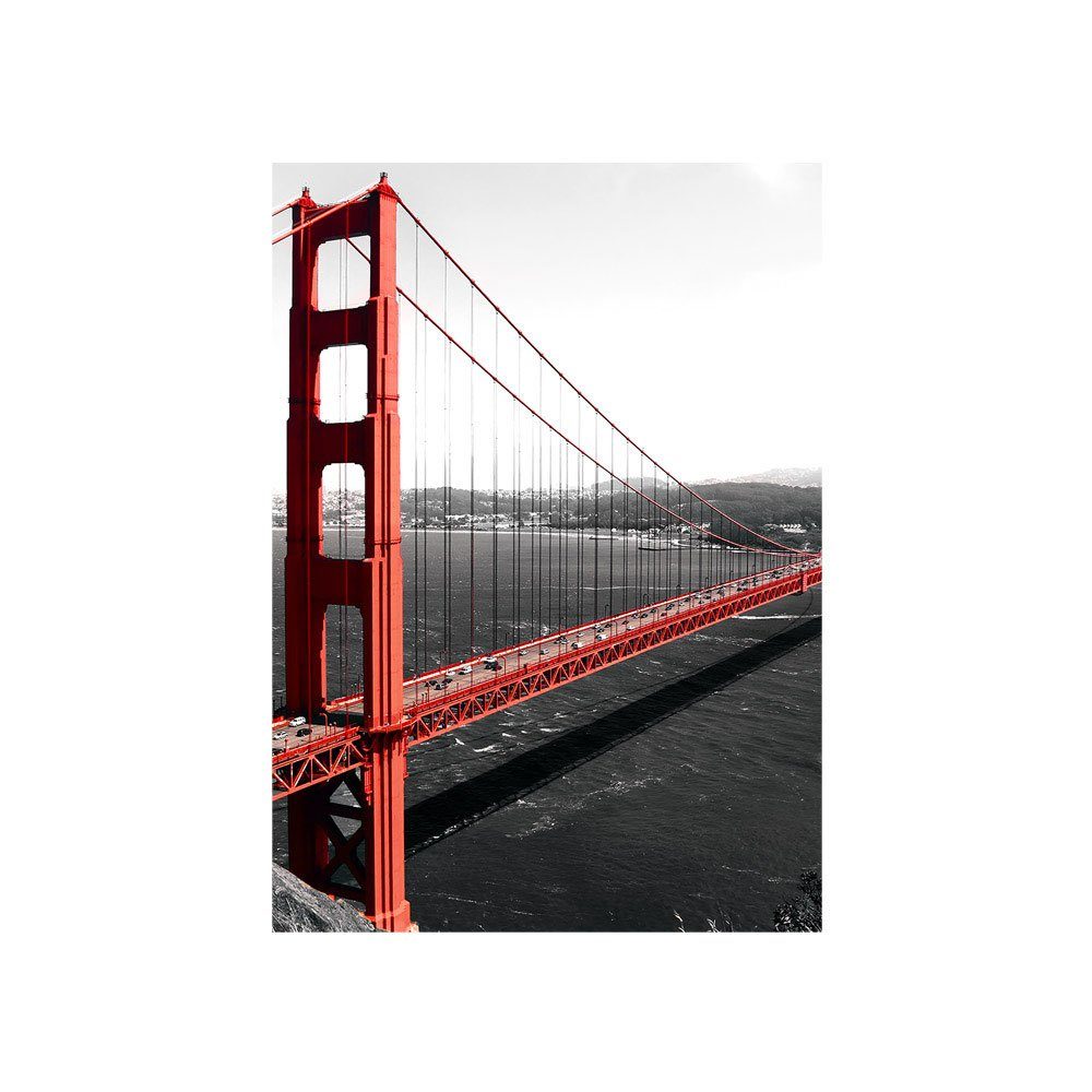 liwwing 429, USA Fototapete liwwing Golden schwarz-weiß. Wasser Fototapete Gate Rot Bridge no. USA