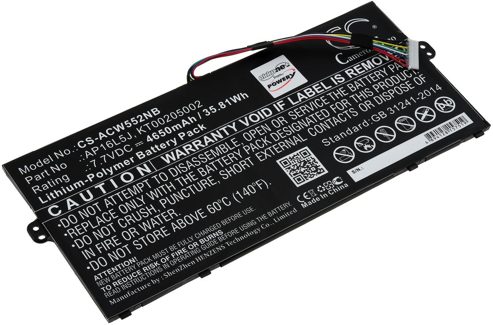 Powery Akku für Acer Swift SF514-52T-59HY Laptop-Akku 4650 mAh (7.7 V)