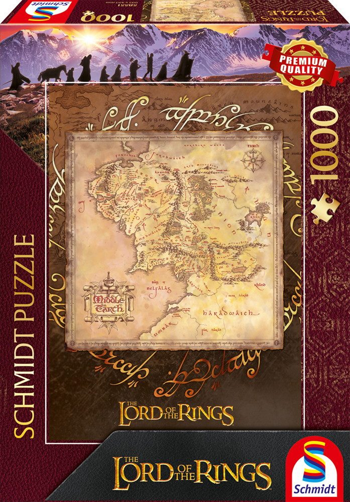 Schmidt Spiele Puzzle 1000 Teile Puzzle Herr der Ringe Middle Earth 58551, günstig online kaufen