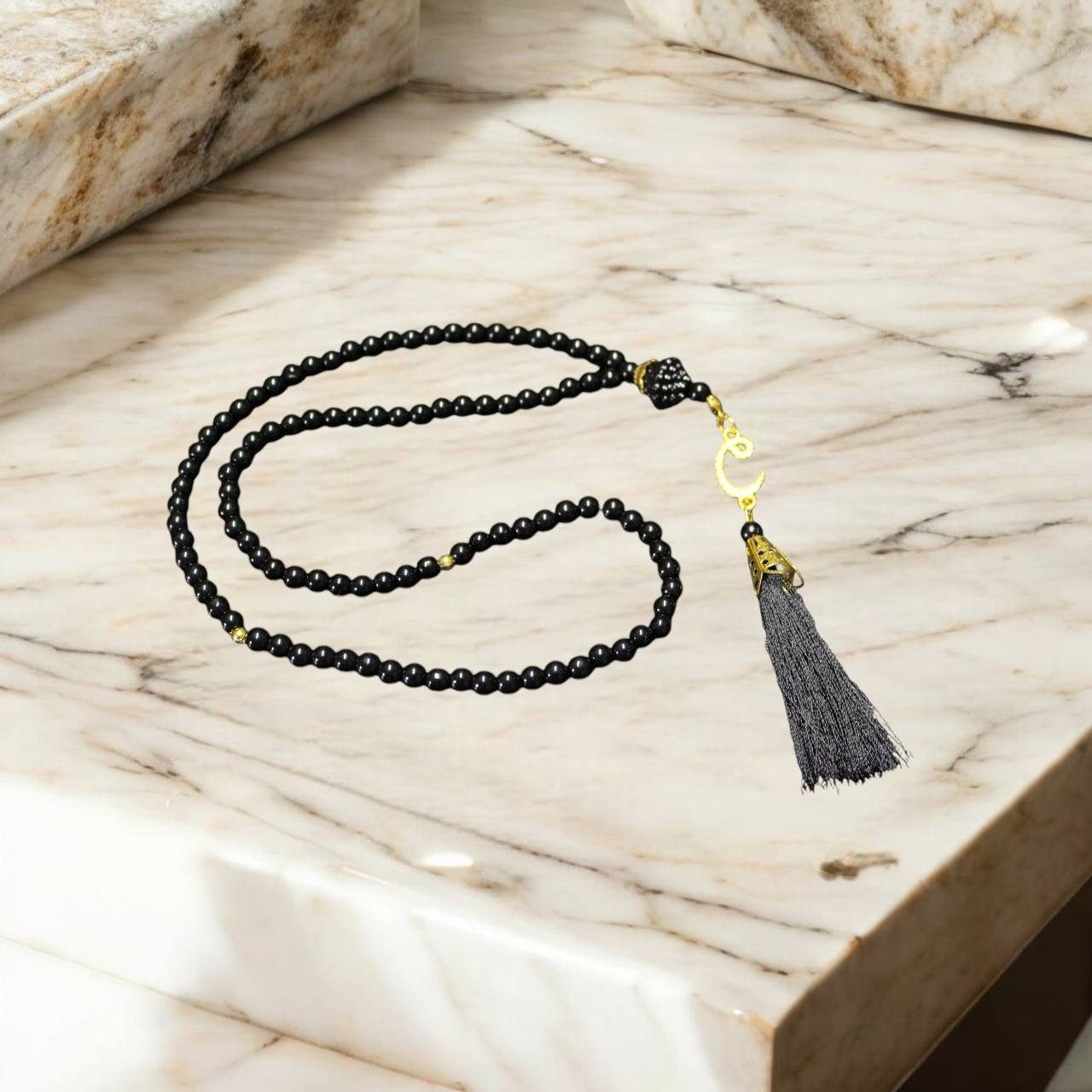 Aymasal Perlenkette 99 tlg. Gebetskette Tesbih Tasbih 99 Perlen Kettenanhän günstig online kaufen
