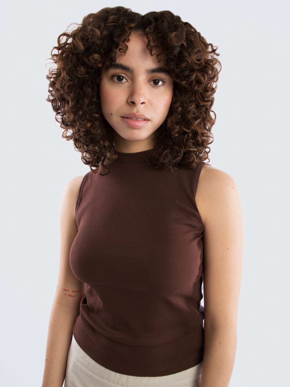 HONEST BASICS Ripptanktop Mock-Top mit OCS günstig online kaufen