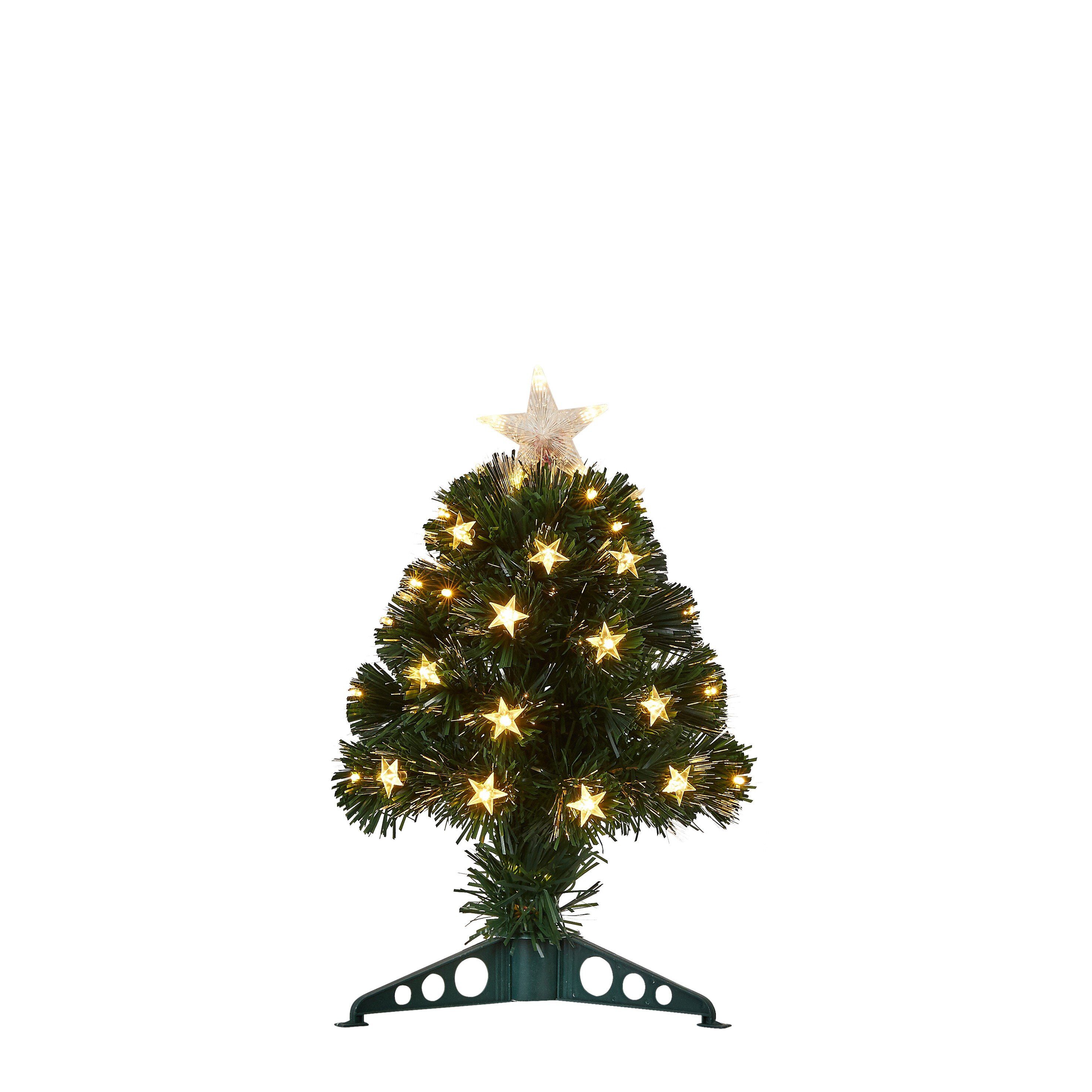 Luca Lighting Künstlicher Weihnachtsbaum Luca Lighting Mercury Baum Fibre Optic gruen warm weiss 50led 8 functi