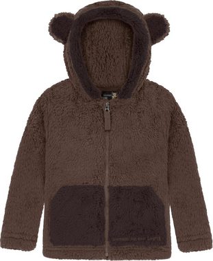 normani Fleecejacke Kinder Teddy Jacke „Barvas“ Winterjacke Übergangsjacke Sherpajacke mit Kapuze und Ohrem