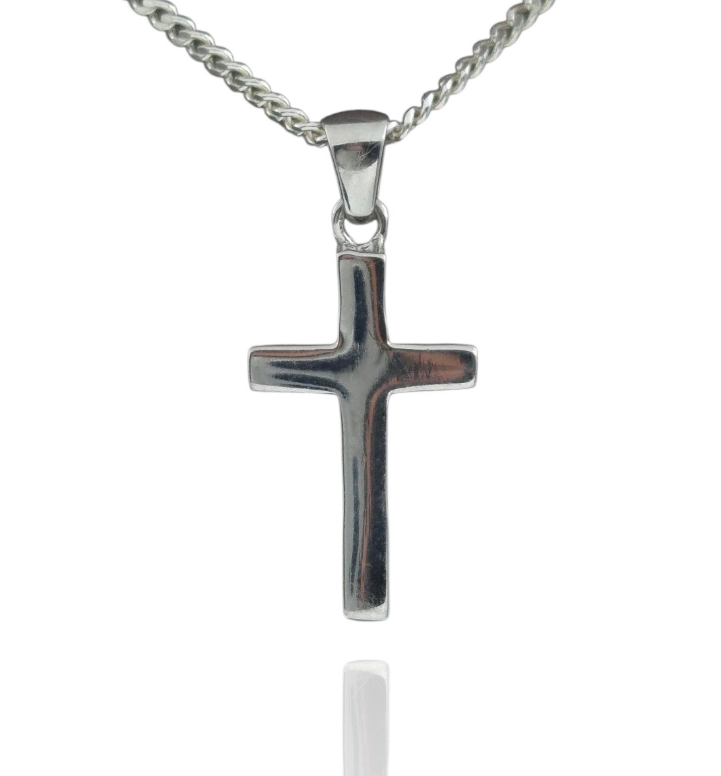 NAHLE Kette mit Anhänger Kreuz Silberkette Kreuz Kette Silber Panzerkette ( günstig online kaufen