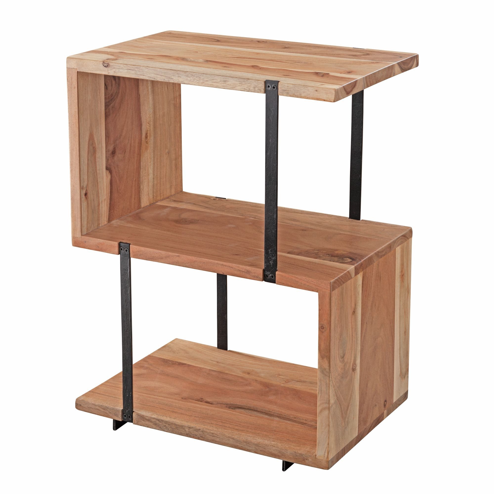 Wohnling Beistelltisch WL5.971 (S-Form 45x60x30cm Akazie günstig online kaufen