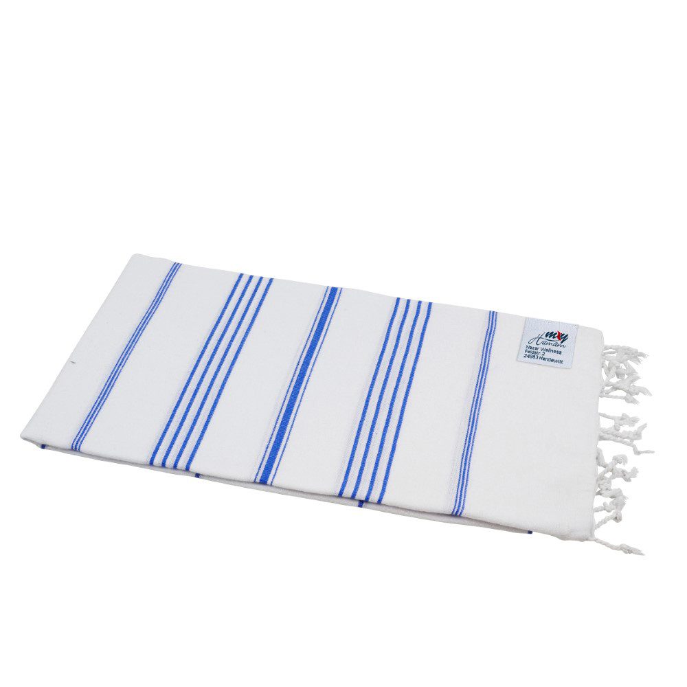 my Hamam Hamamtücher Hamamtuch Saunatuch "Sultan weiß" Pestemal, Baumwolle (1-St), blickdicht, saugstark, Sauna Handtuch, pflegeleicht