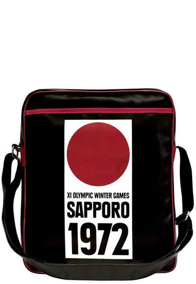LOGOSHIRT Schultertasche Sapporo 1972, mit lässigem Retro-Print