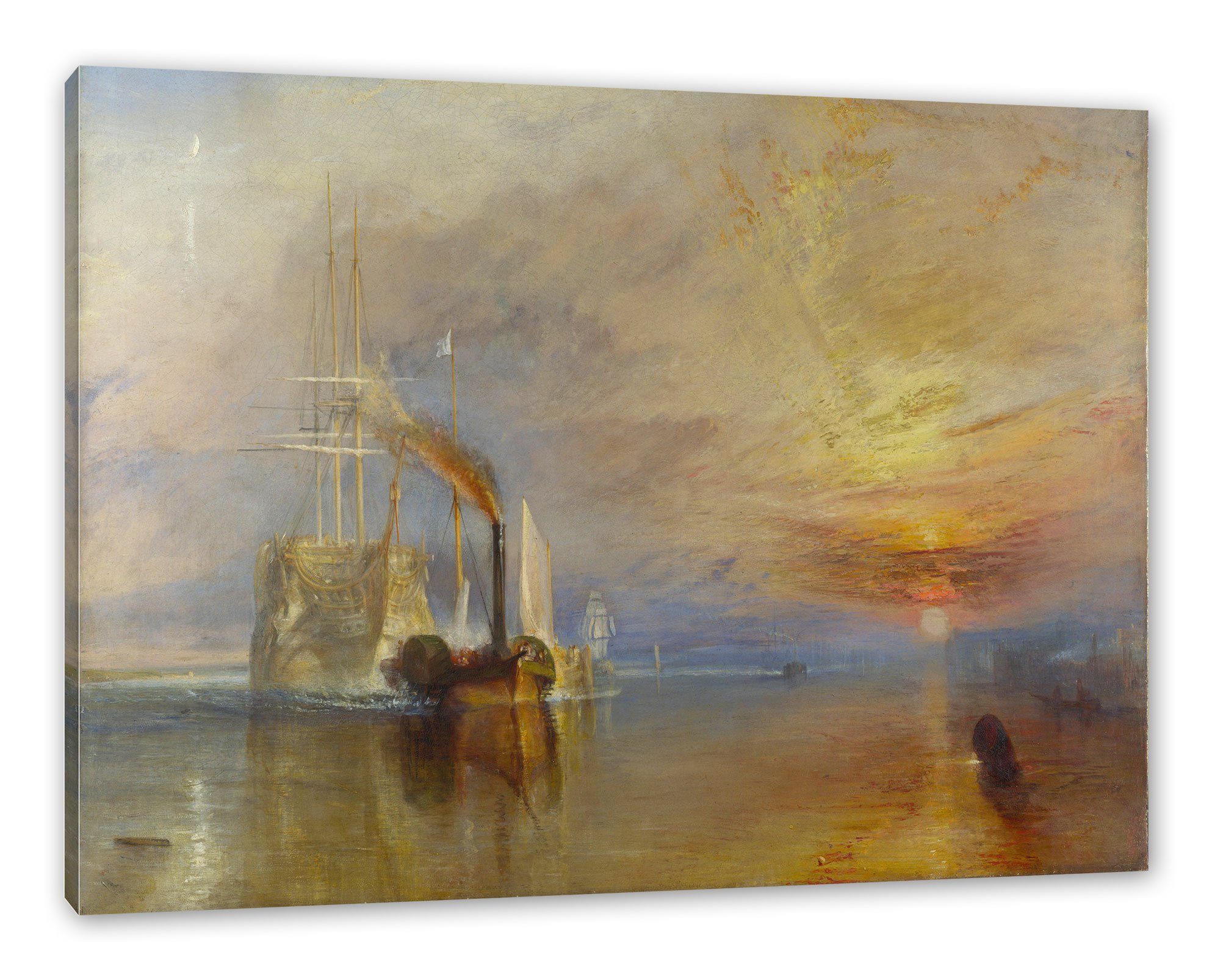 Pixxprint Leinwandbild William Turner - The Fighting Temeraire, William Tur günstig online kaufen