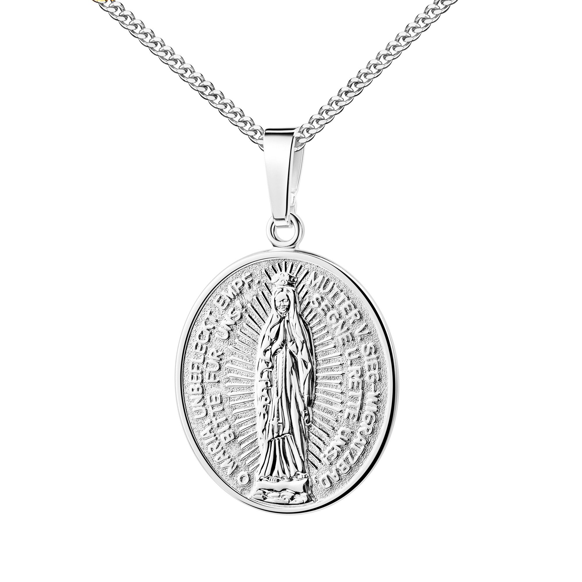 Kettenanhänger Madonna Milagrosa Anhänger 925 Silber massiv-Made in Germany