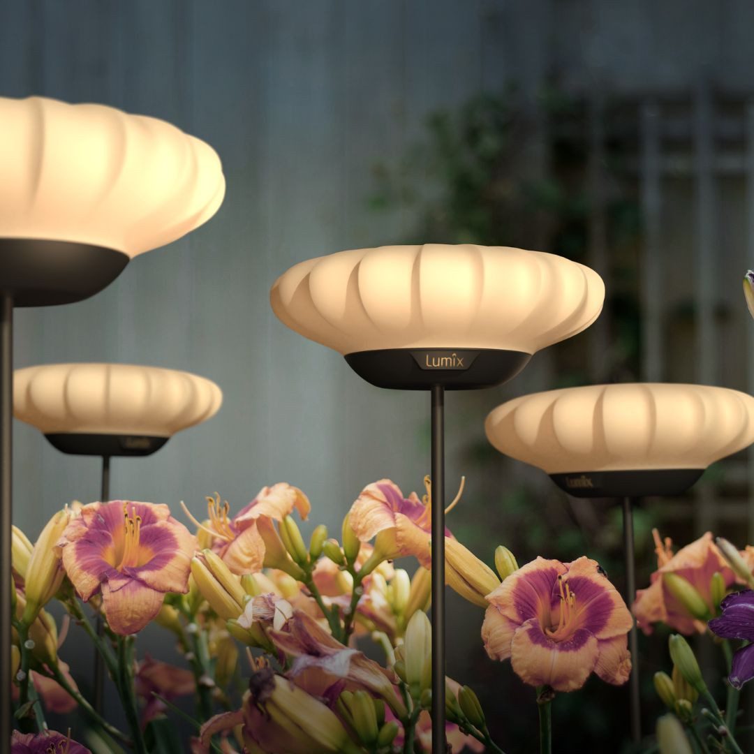 lumix LED Solarleuchte LUMIX Solar Flower Sunny, Farbwechsel, LED, Warmweiß, Kaltweiß, Farbwechsel, Solarlampe mit innenliegendem Solarpanel