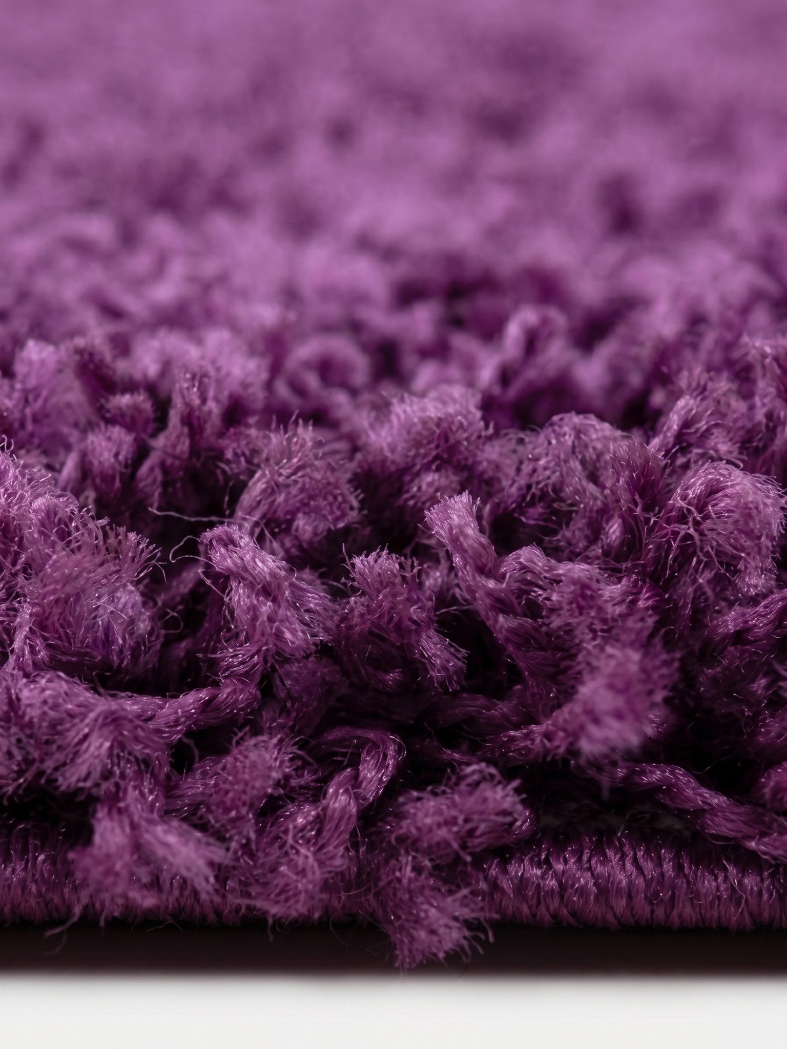 KADIMA DESIGN Teppich RHEIN Shaggy Langflor Wohnzimmer Schlafzimmer Waschbar Esszimmer, Läufer, Höhe: 32 mm, Violett, 60x110 cm, Wohnzimmerteppich Strapazierfäh – Bild 4 von 5