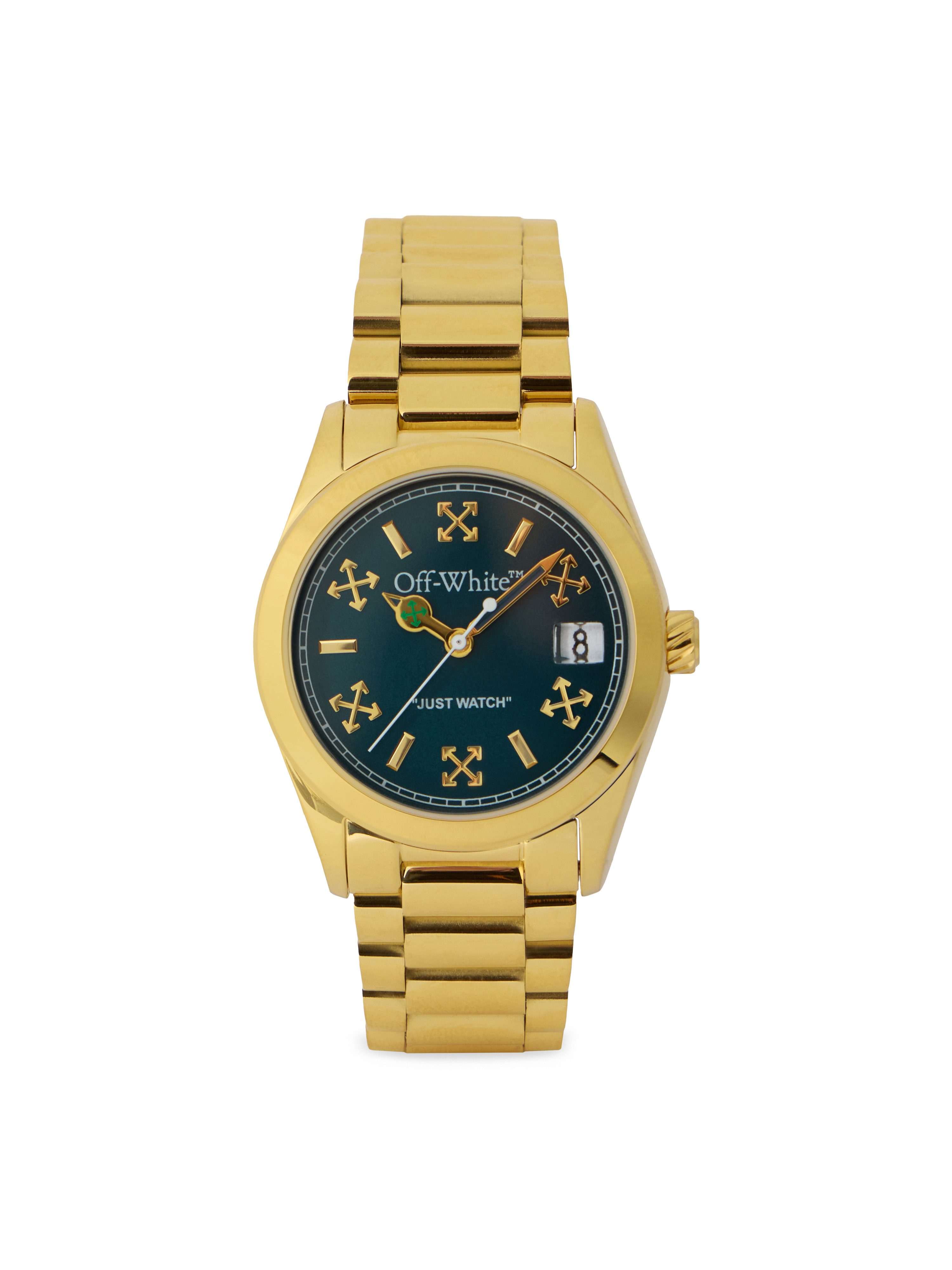 OFF-WHITE Quarzuhr CROSSING OW1L036M0065, Armbanduhr, Damenuhr, Edelstahlarmband, analog, Tag