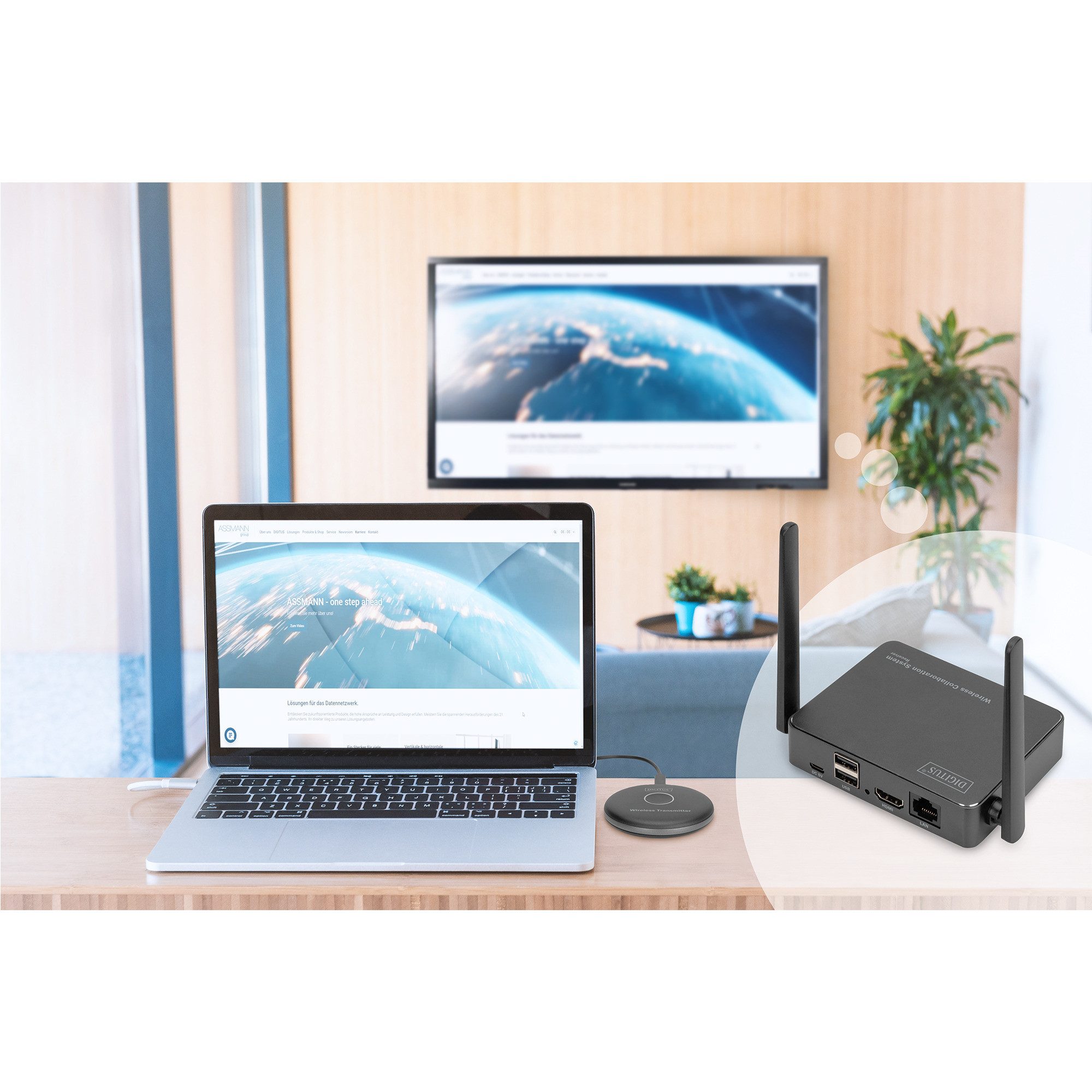 Digitus Digitus Wireless HDMI Transmitter Click & Present HDMI-Adapter