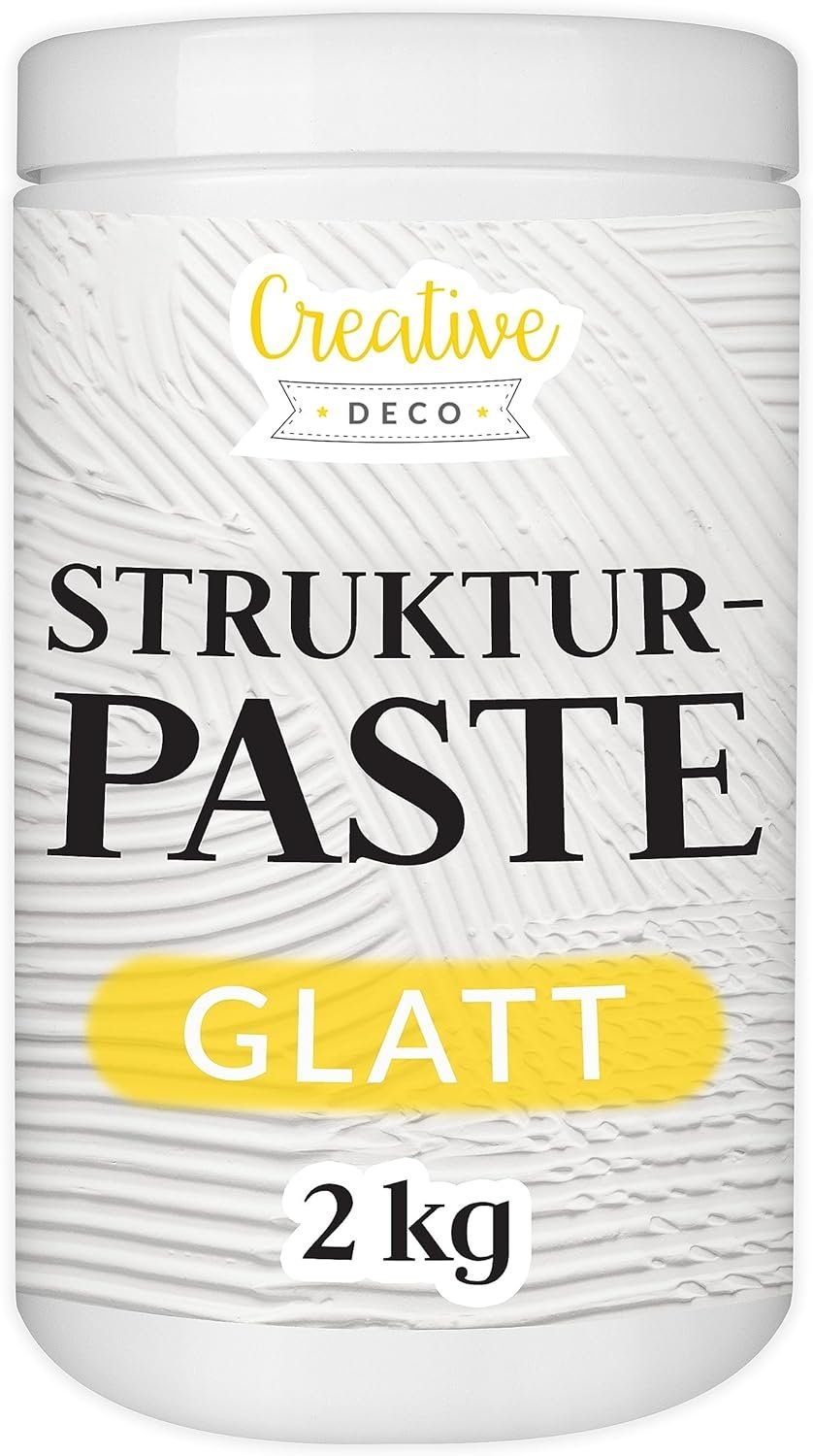 Malpaste Strukturpaste 2 kg Weiße Spachtelmasse für Acrylmalerei Modellierpaste