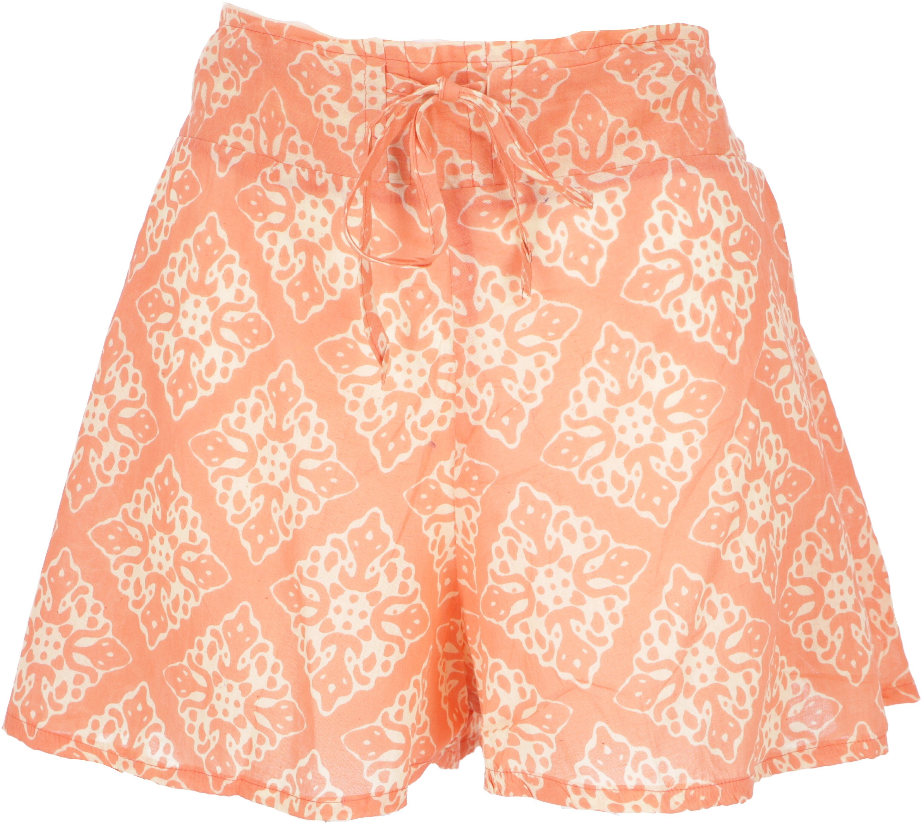 Guru-Shop Hose & Shorts Leichte Pantys, Baumwoll-Print Shorts - orange alternative Bekleidung