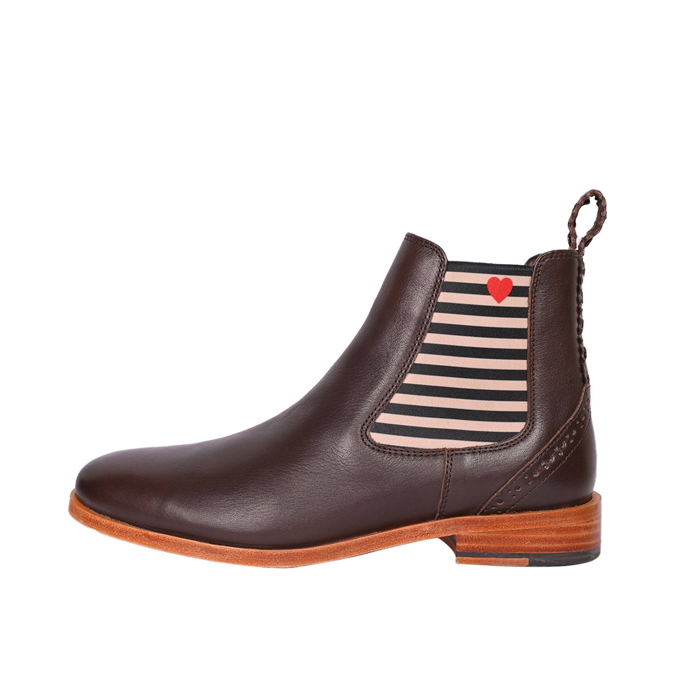 CRICKIT SUVI mit Streifen und Herzchen Chelseaboots Choco | Chelsea-Boots