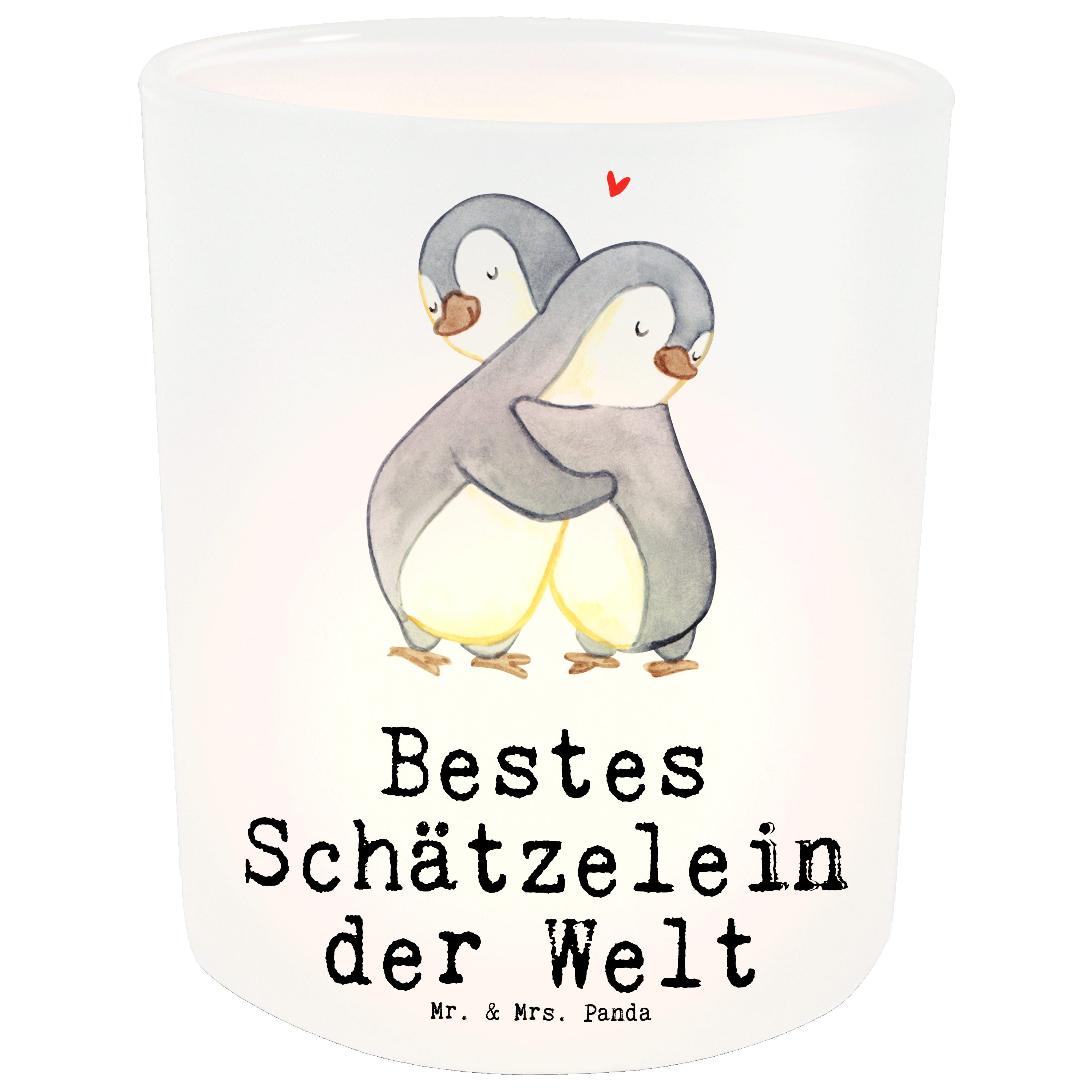 Mr. & Mrs. Panda Windlicht Pinguin Bestes Schätzelein der Welt ...