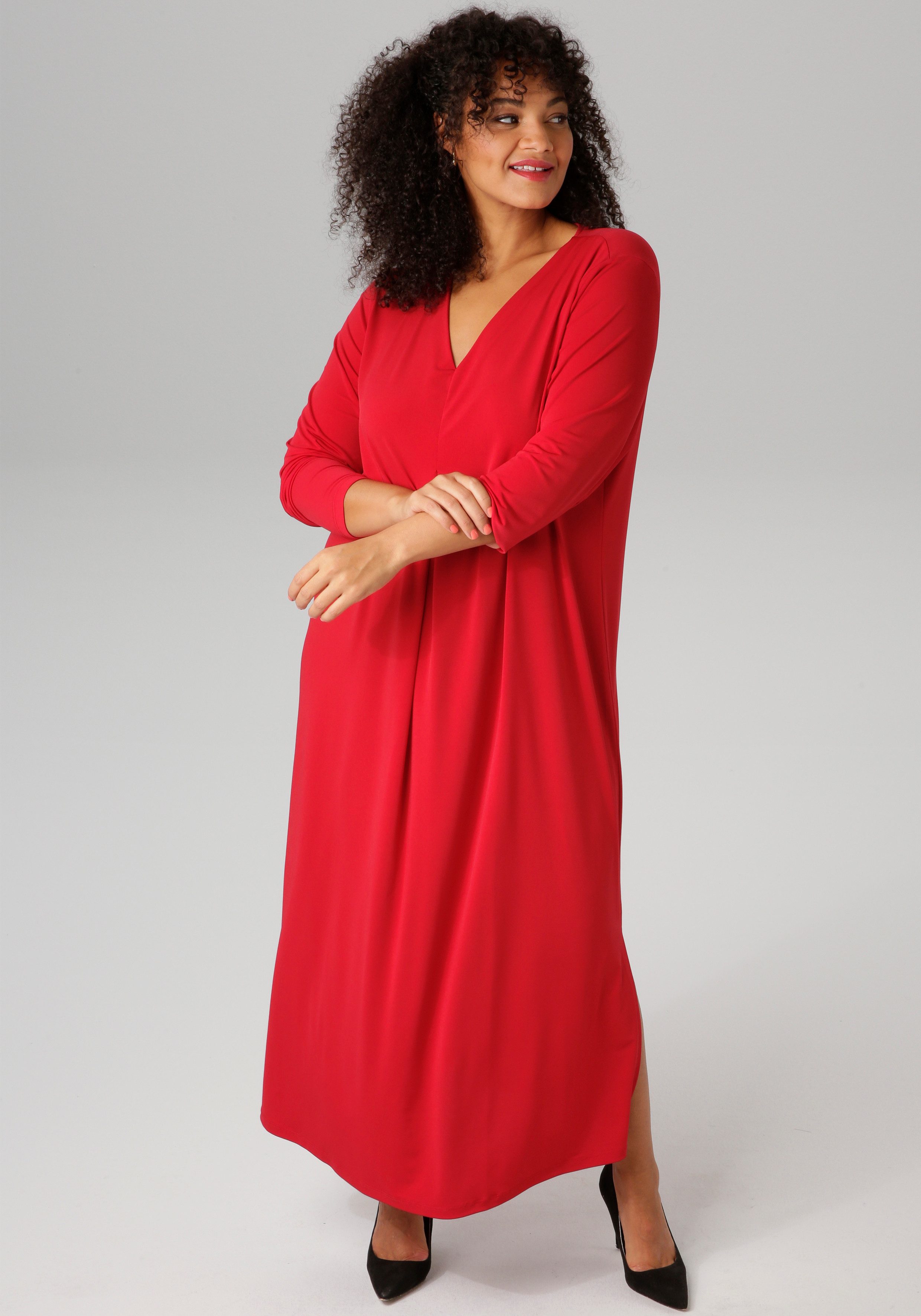 Aniston PLUS Maxikleid mit raffinieren Seitenschlitzen günstig online kaufen