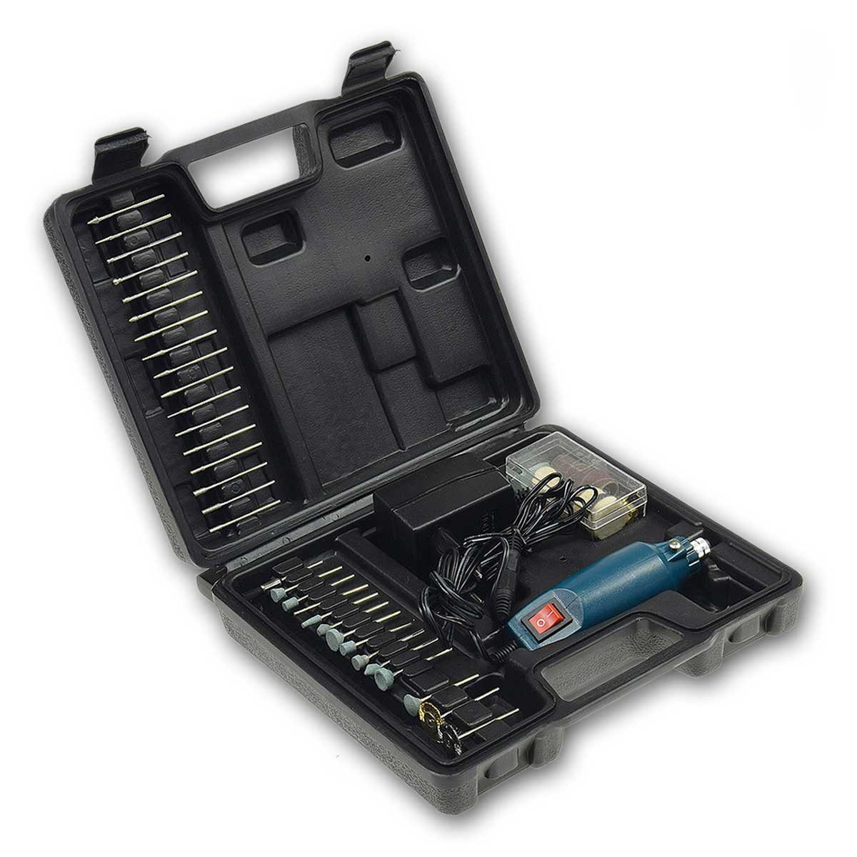 ChiliTec Bohrmaschine Mini-Bohrmaschine Drill-Power V2 12V=, 63 Teile