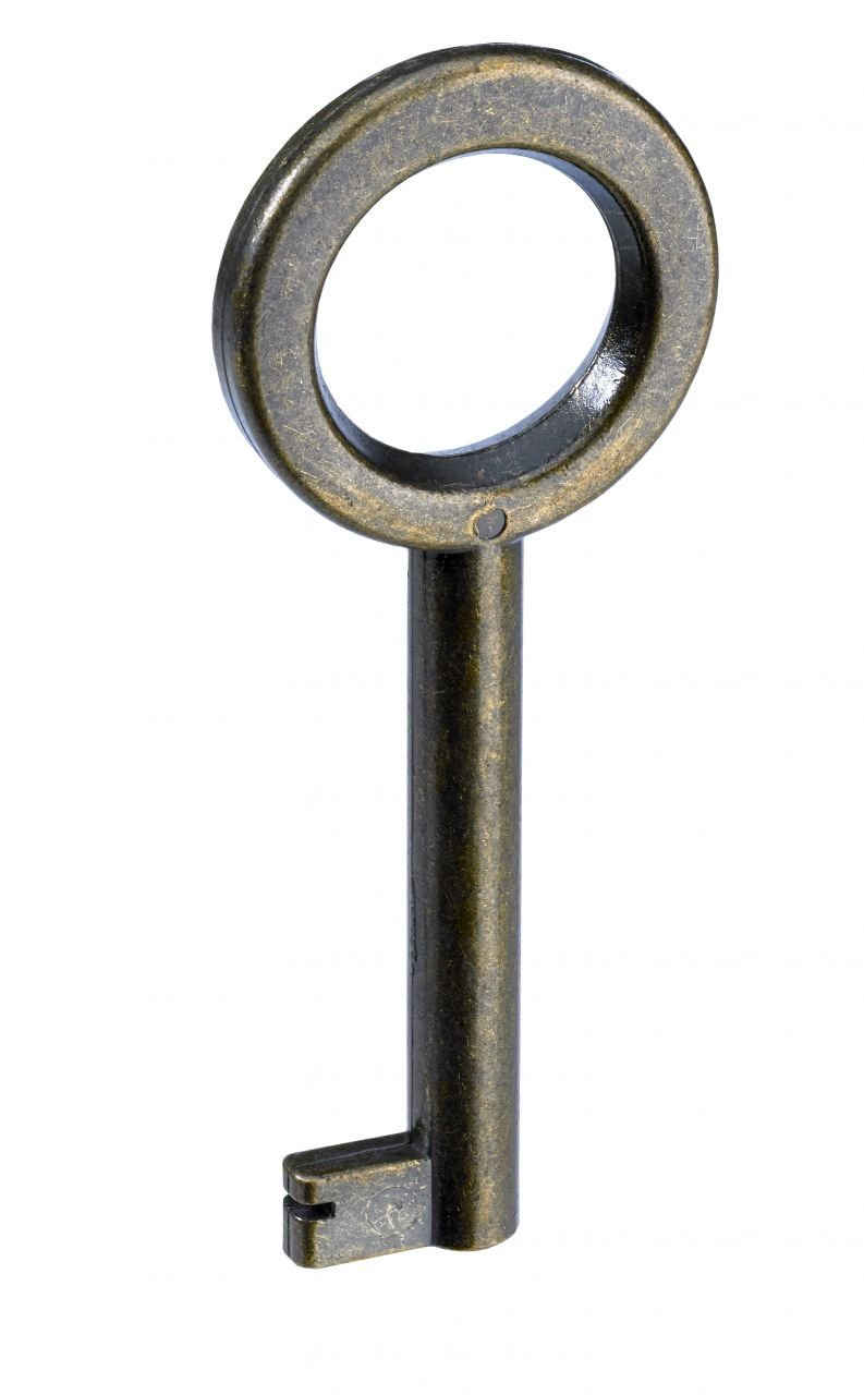Hettich Möbelbeschlag Hettich Buntbart-Schlüssel brüniert 65 x 4 mm